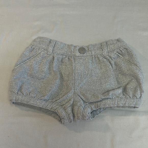 Gymboree Silver Elastic Waist Bubble Shorts - Picture 1 of 5